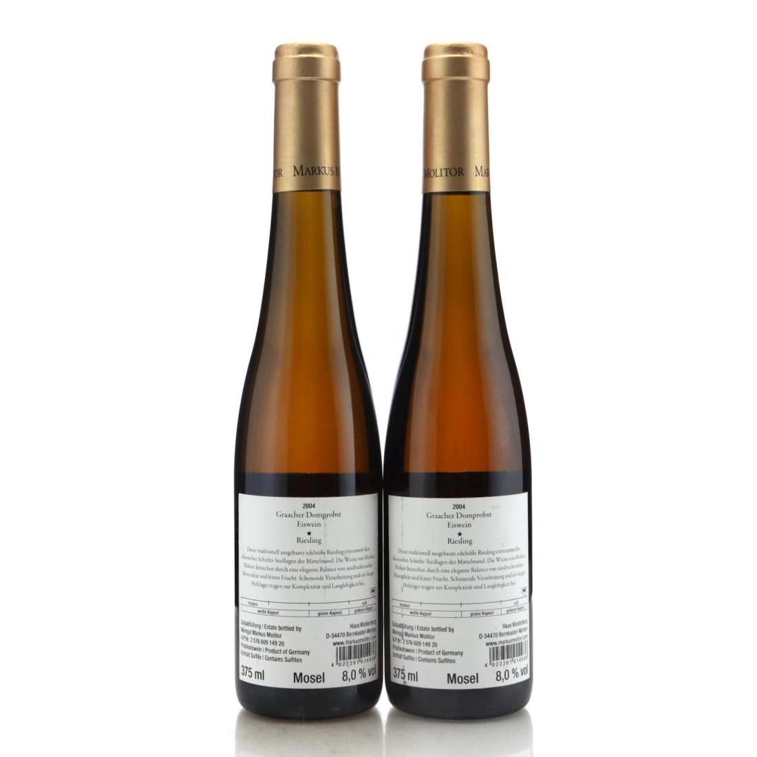 Image for Markus Molitor Graacher Domprobst Riesling Eiswein * 2004 x 2 / Half Bottle