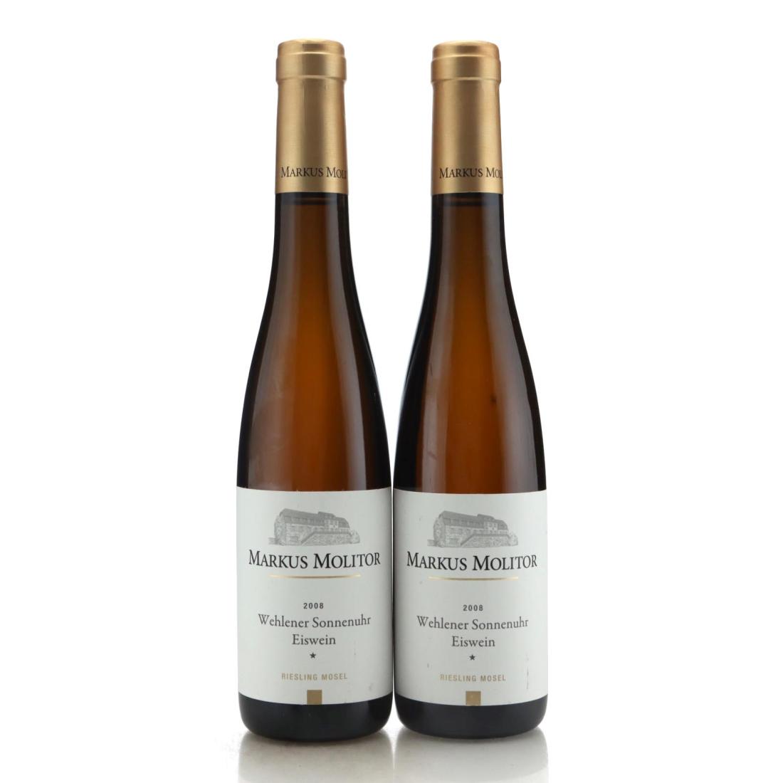Image for Markus Molitor Wehlener Sonnenuhr Riesling Eiswein * 2008 x 2 / Half Bottle