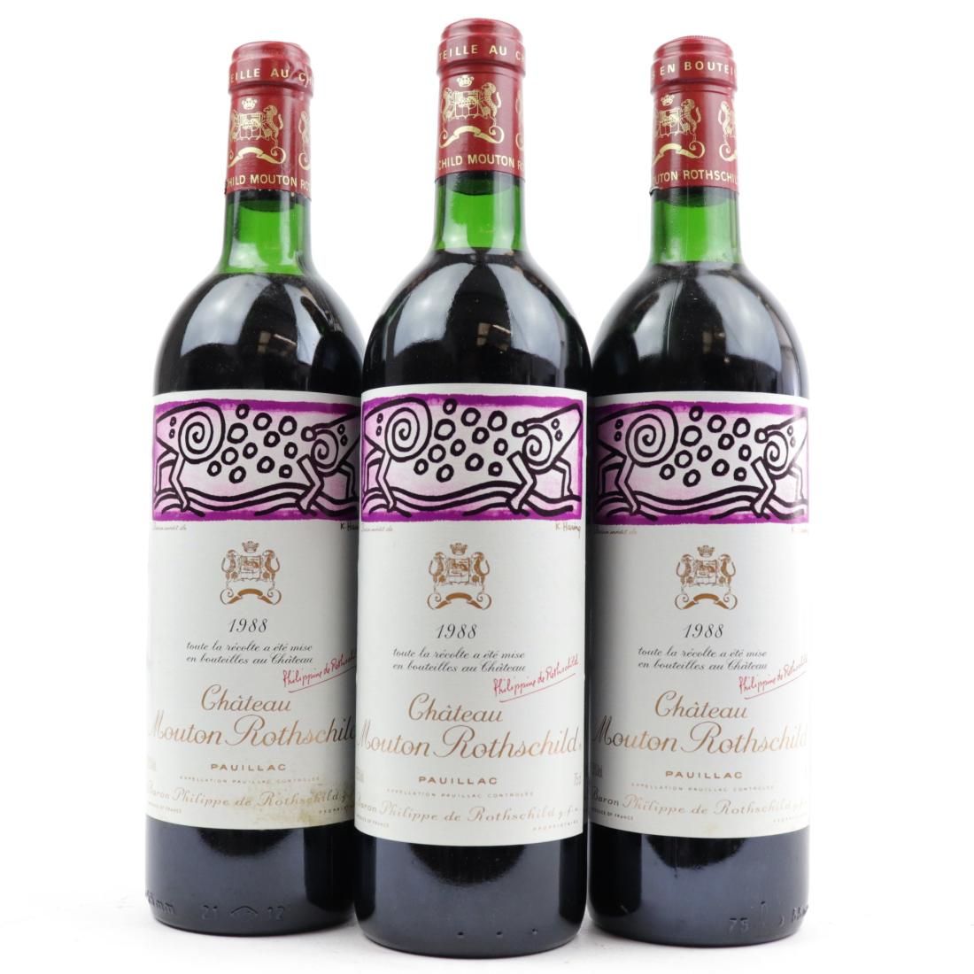 Château Mouton-Rothschild 1988 x 3