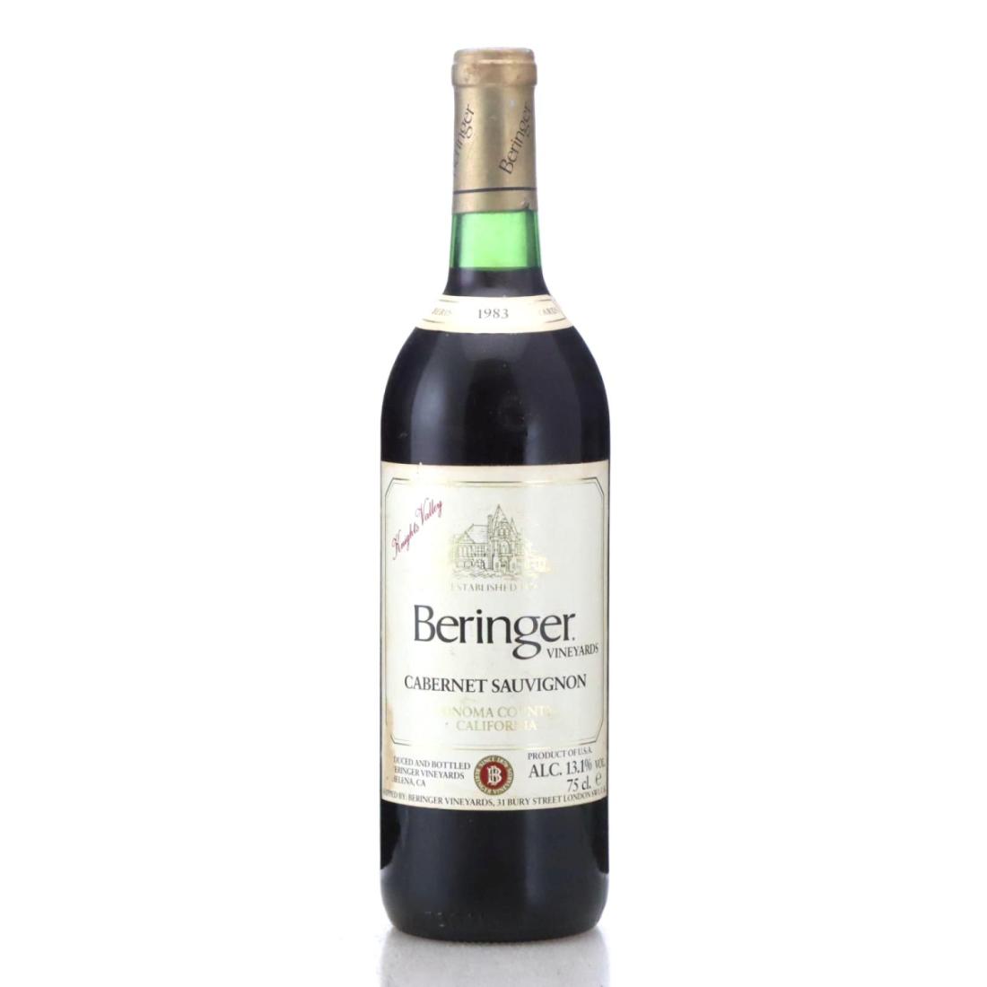 Image for Beringer Vineyards Cabernet Sauvignon 1983 Knights Valley