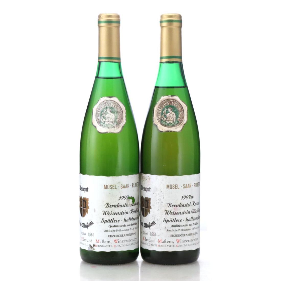 Weingut Jakob Mabem Bernkastel Kueser Weisenstein Riesling Spätlese Halbtrocken 1997 x 2