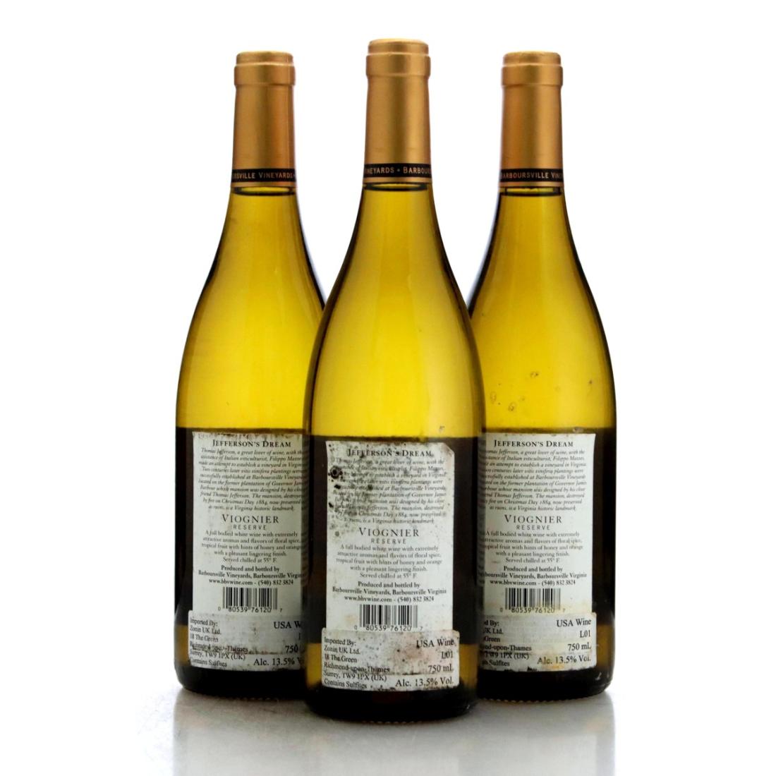 Barboursville Vineyards Viognier 2015 Virginia x 3