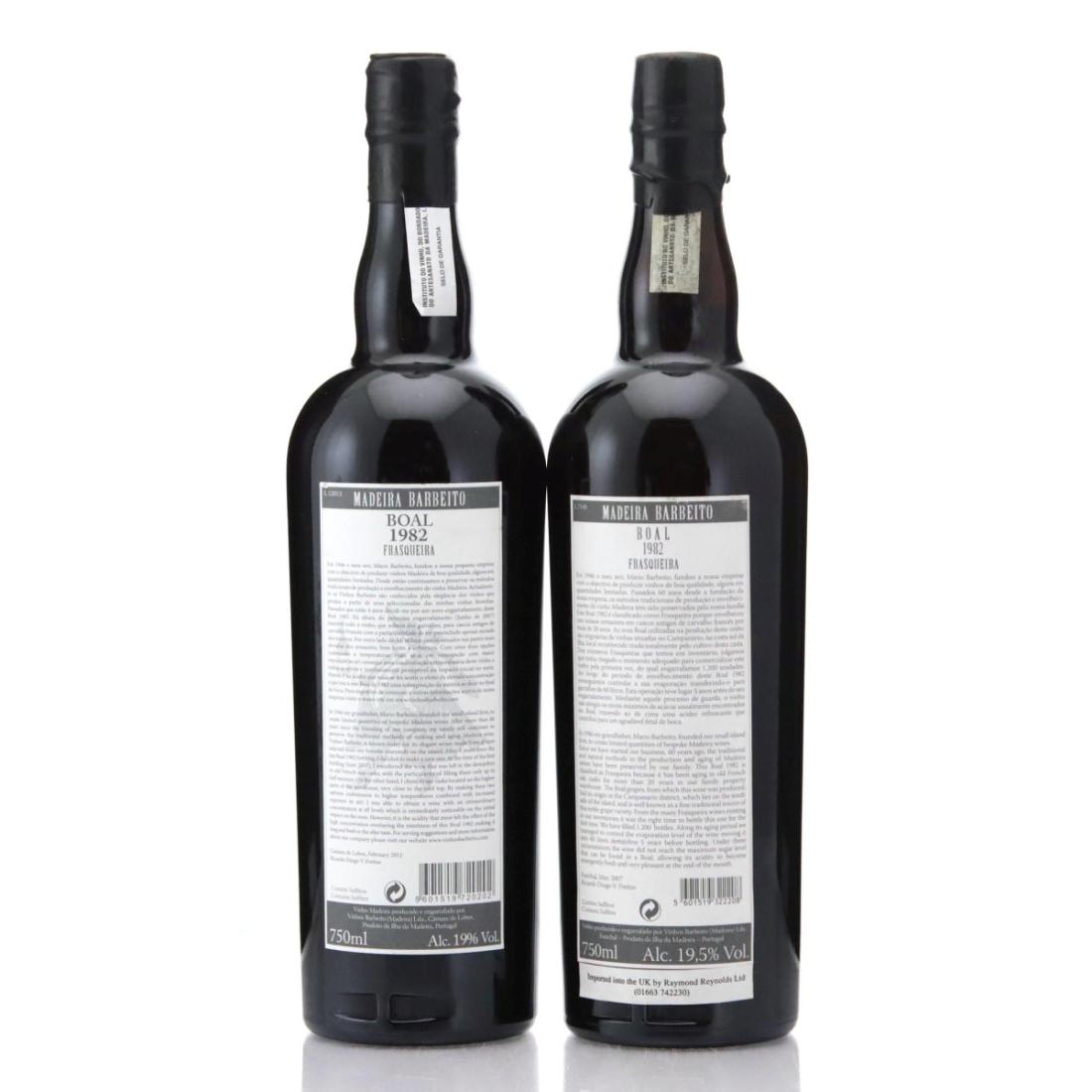 Image for Barbeito Frasqueira 1982 Boal Madeira / bottled 2007 x 2
