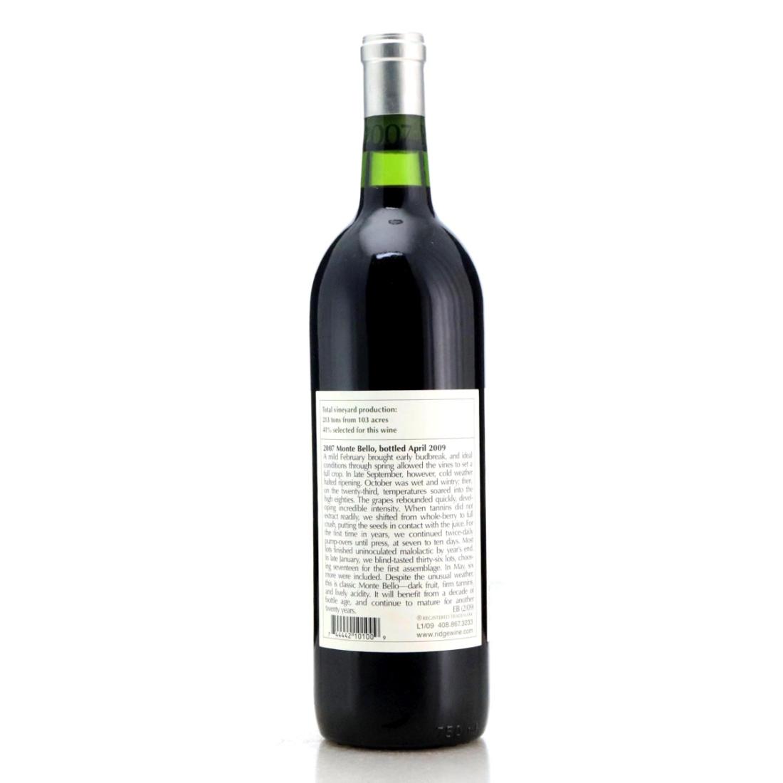 Image for Ridge Vineyards Monte Bello 2007
