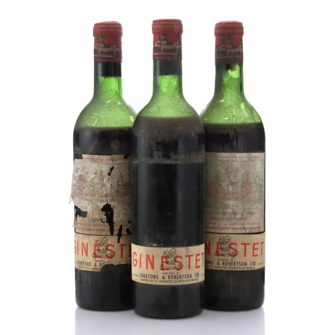Château Cos d'Estournel 1961 x 3