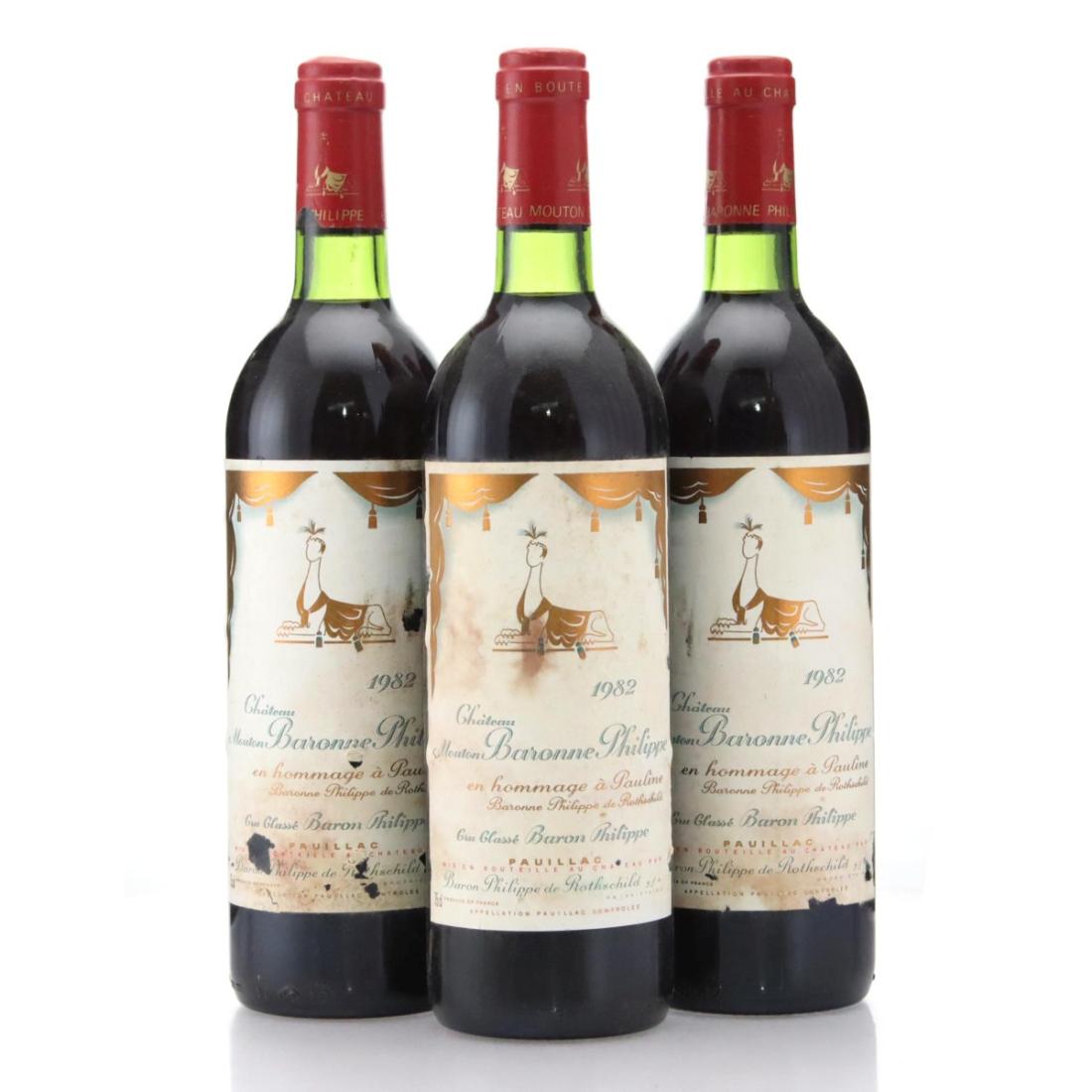 Château Mouton Baronne Philippe 1982 x 3