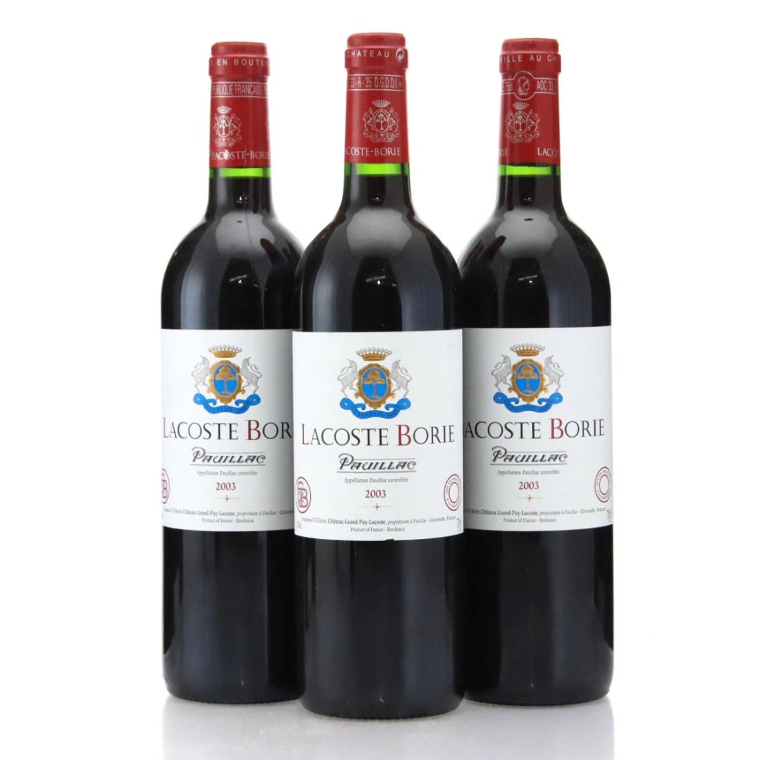 Château Lacoste Borie 2003 x 3