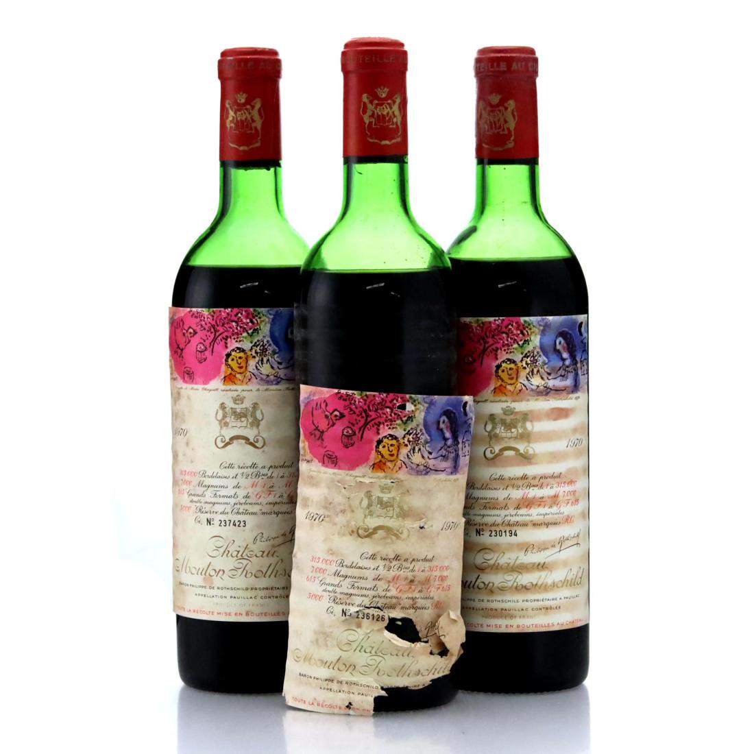 Château Mouton-Rothschild 1970 x 3