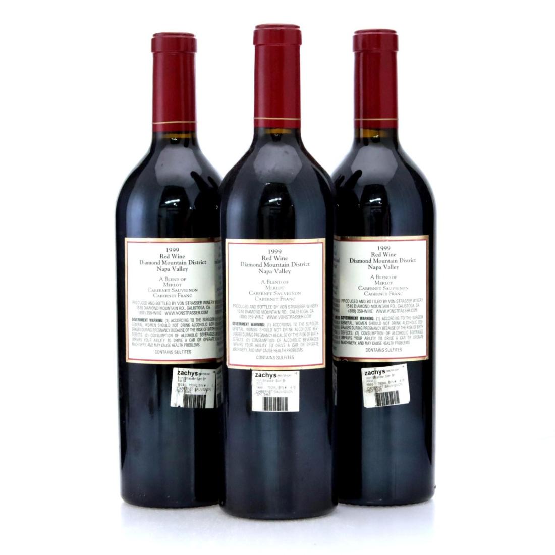 Image for Von Strasser Sori Bricco Vineyard 1999 Diamond Mountain District x 3