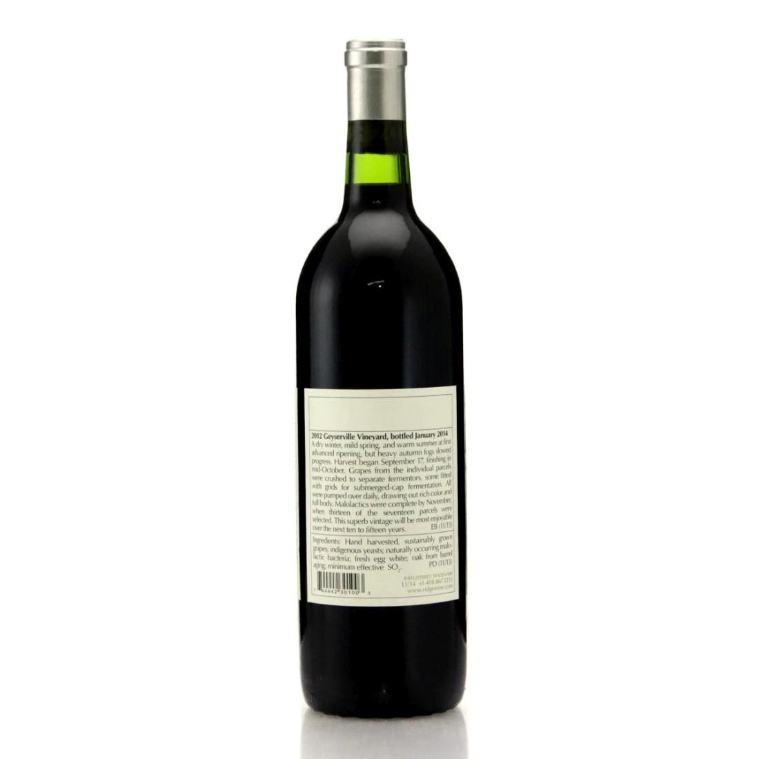 Image for Ridge Geyserville 2012 Alexander Valley
