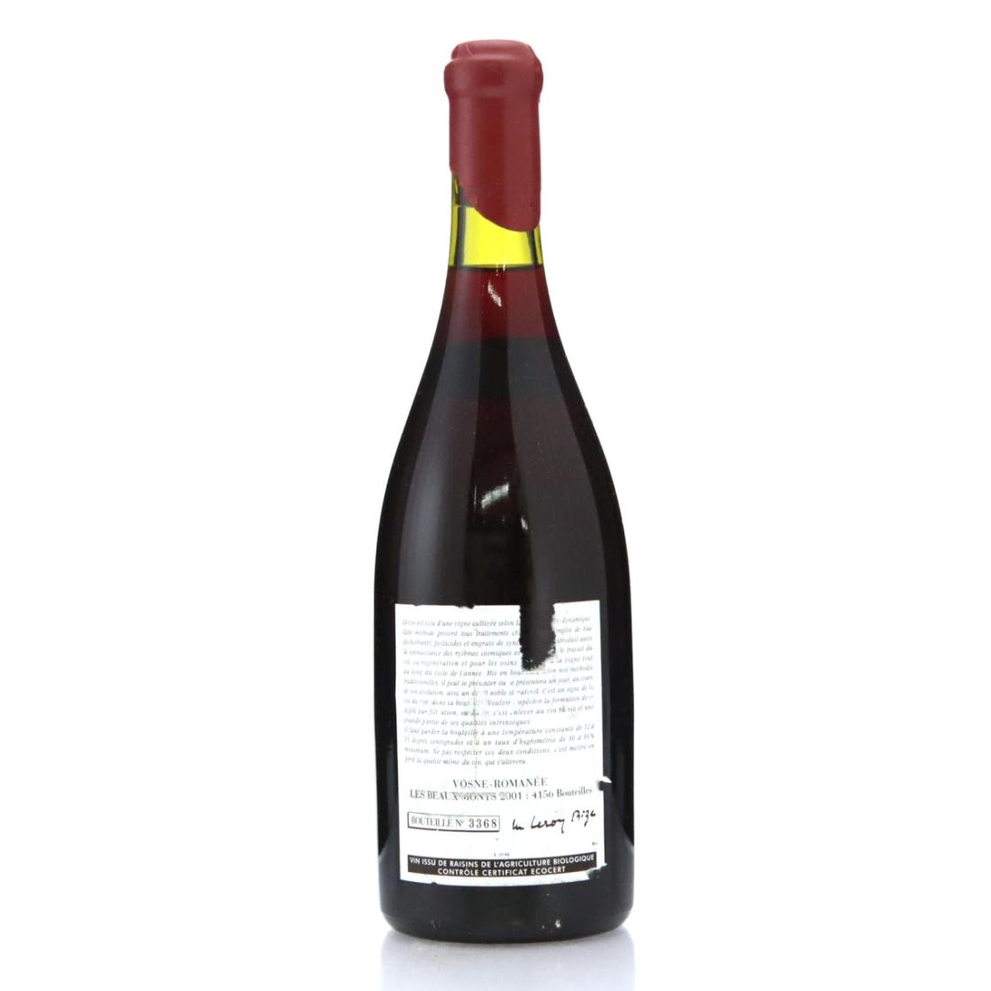 Image for Domaine Leroy Les Beaux Monts 2001
