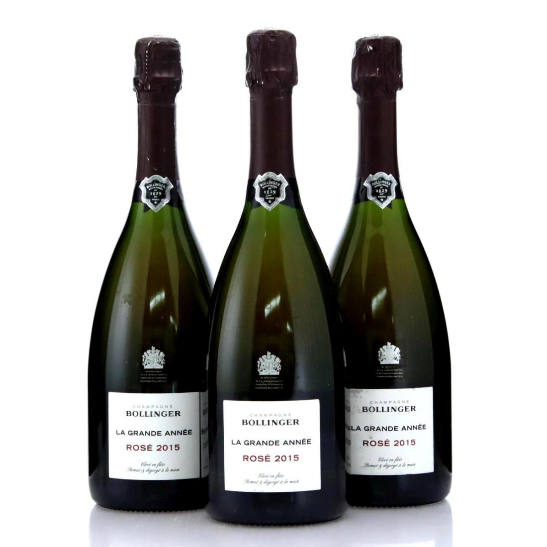 Bollinger Grande Année Rosé 2015 Vintage Champagne x 3