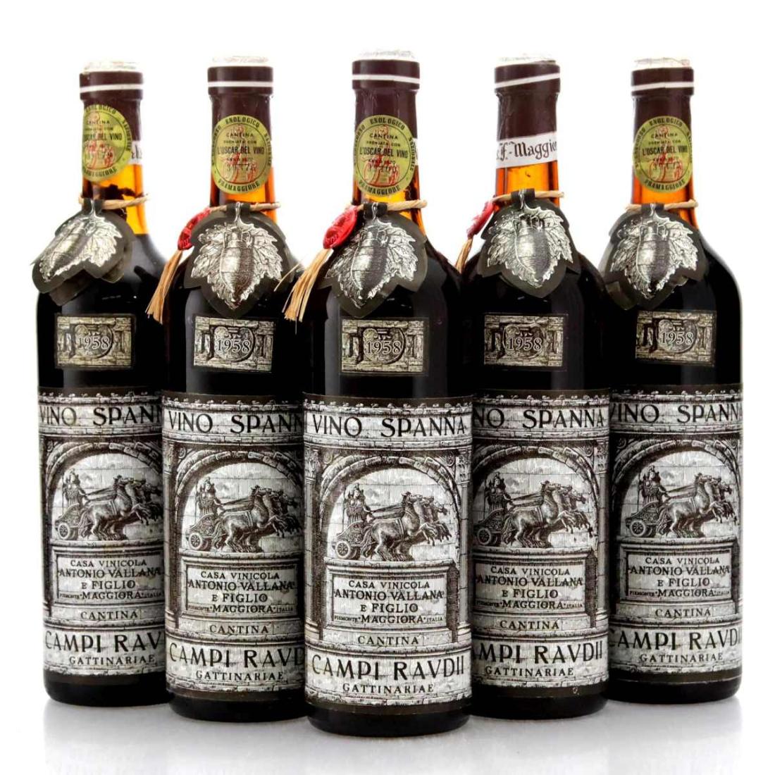 Antonio Vallana & Figlo Campi Raudii Vino Spanna 1958 x 5