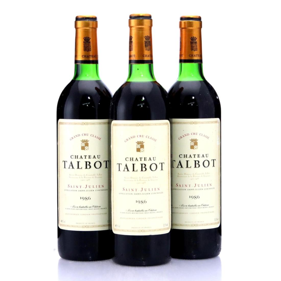 Château Talbot 1986 x 3