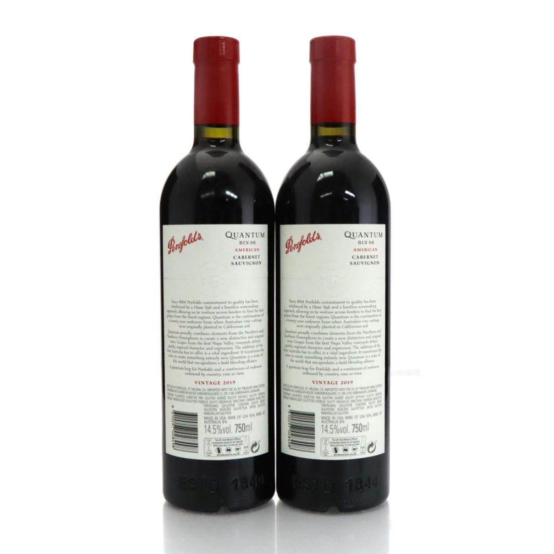 Image for Penfolds Quantum Bin 98 Wine of the World Cabernet Sauvignon 2019 x 2