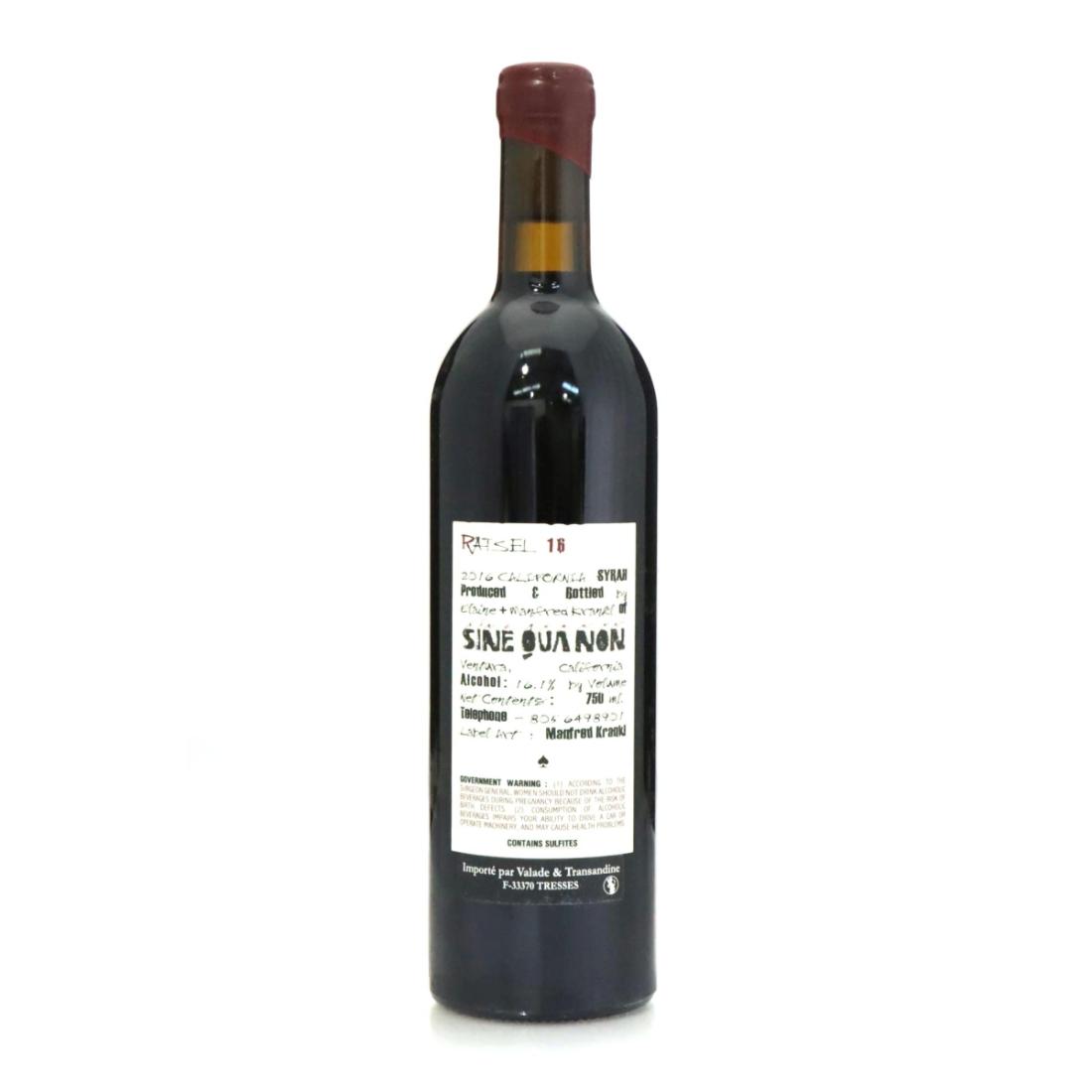 Image for Sine Qua Non Rätsel Syrah 2016