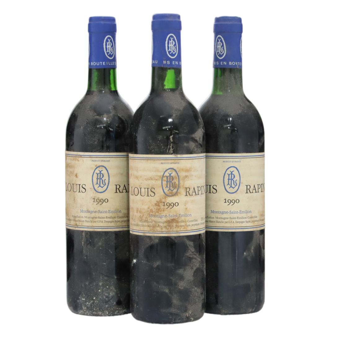 Louis Rapin Montagne-Saint-Emilion 1990 x 3