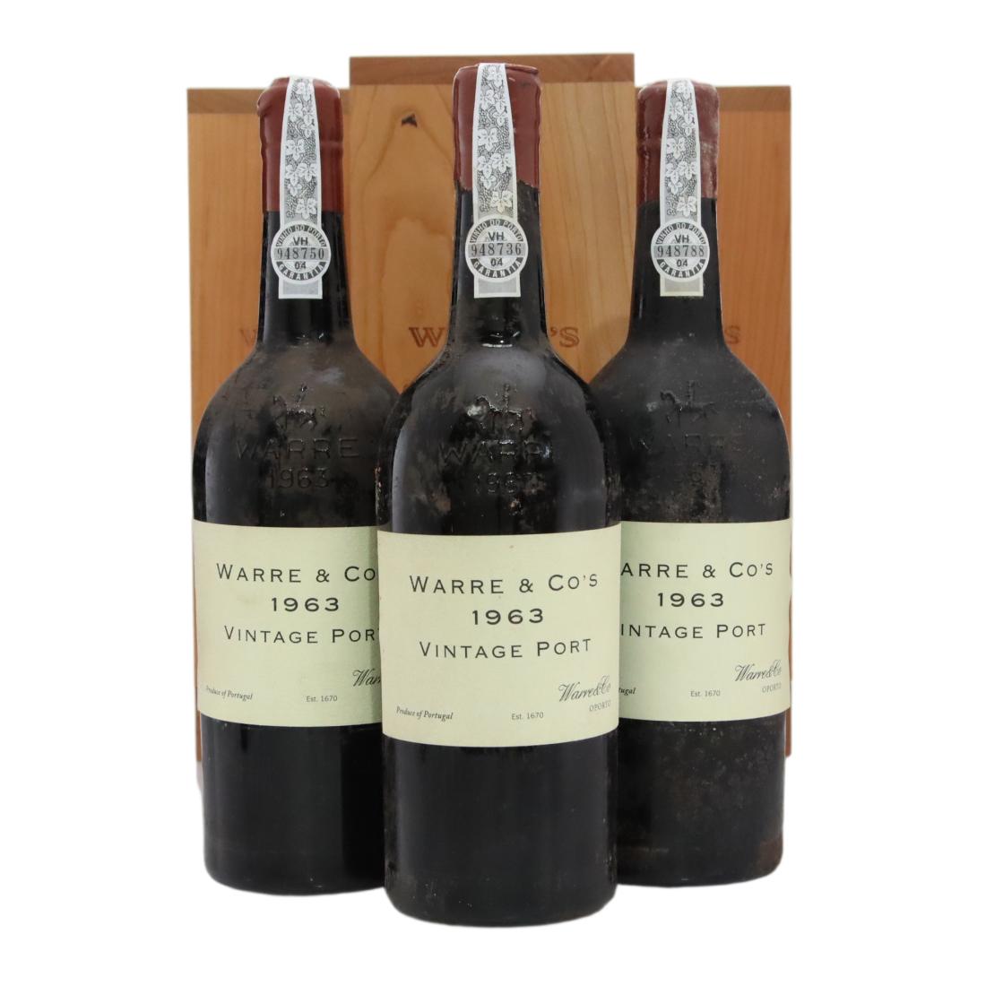 Warre's 1963 Vintage Port x 3