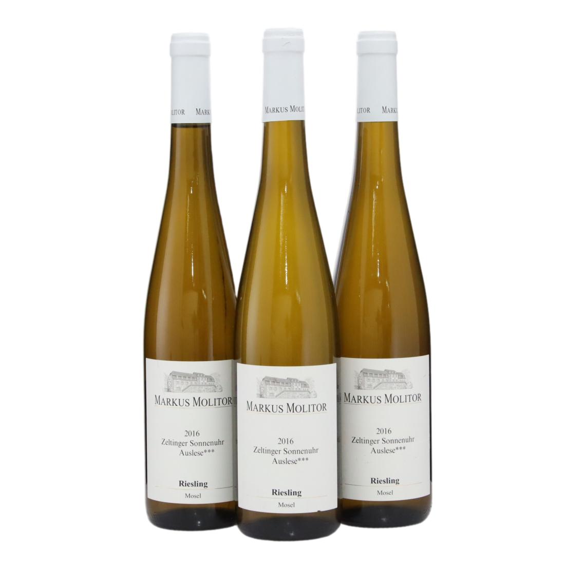 Markus Molitor Zeltinger Sonnenuhr Riesling Auslese *** 2016 x 3