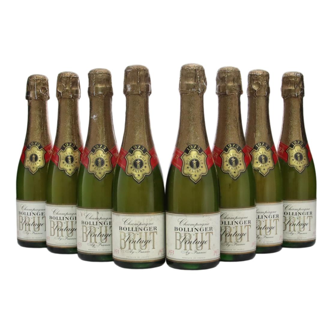 Bollinger Extra Brut 1973 Vintage Champagne / half-bottle x 8