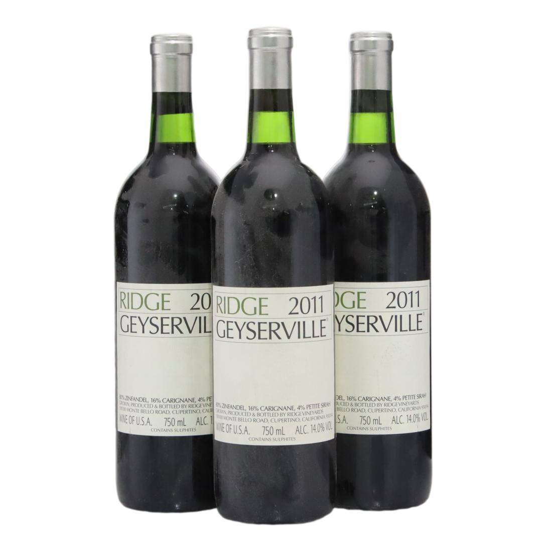 Ridge Geyserville 2011 x 3