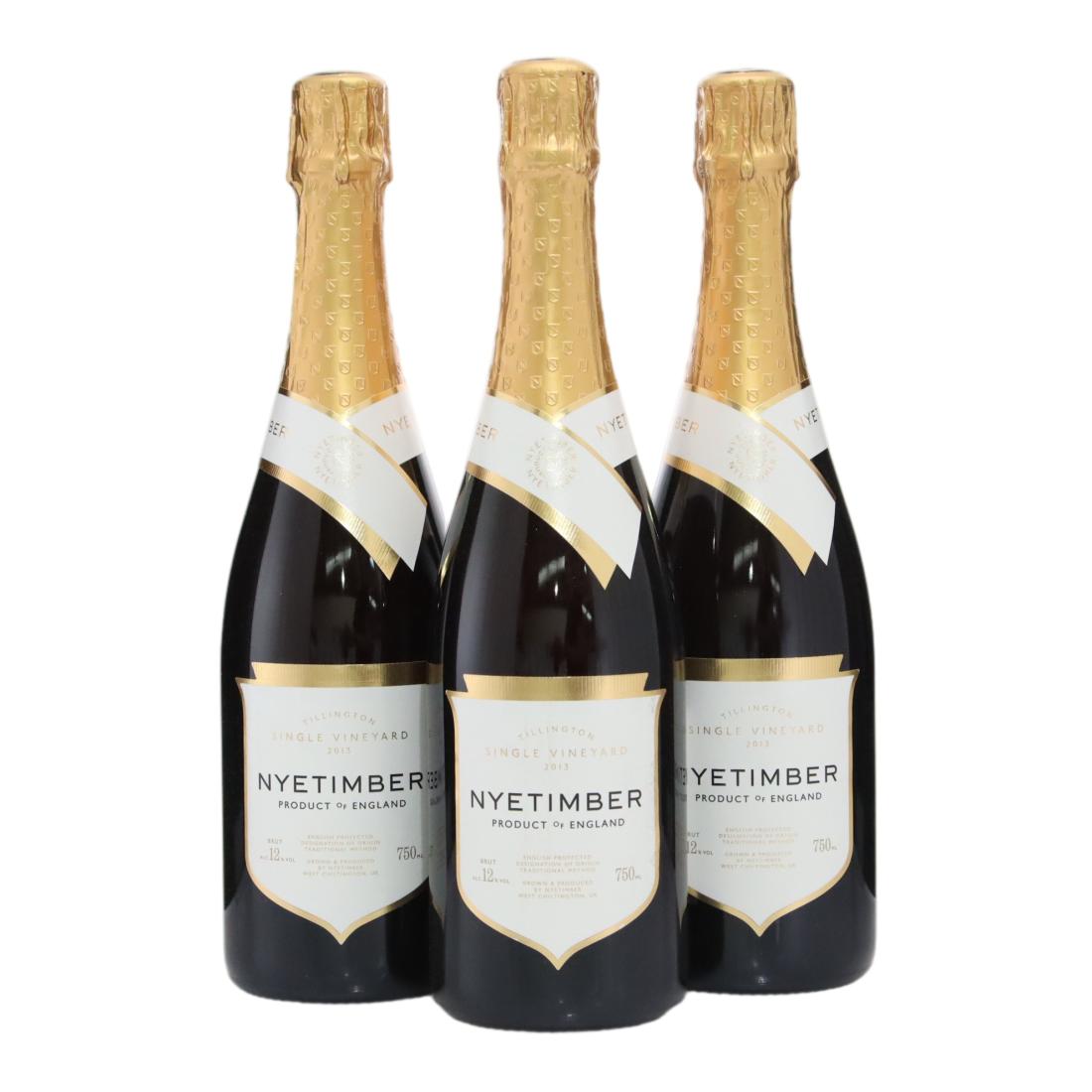 Nyetimber Tillington Single Vineyard 2013 Vintage English Sparkling x 3