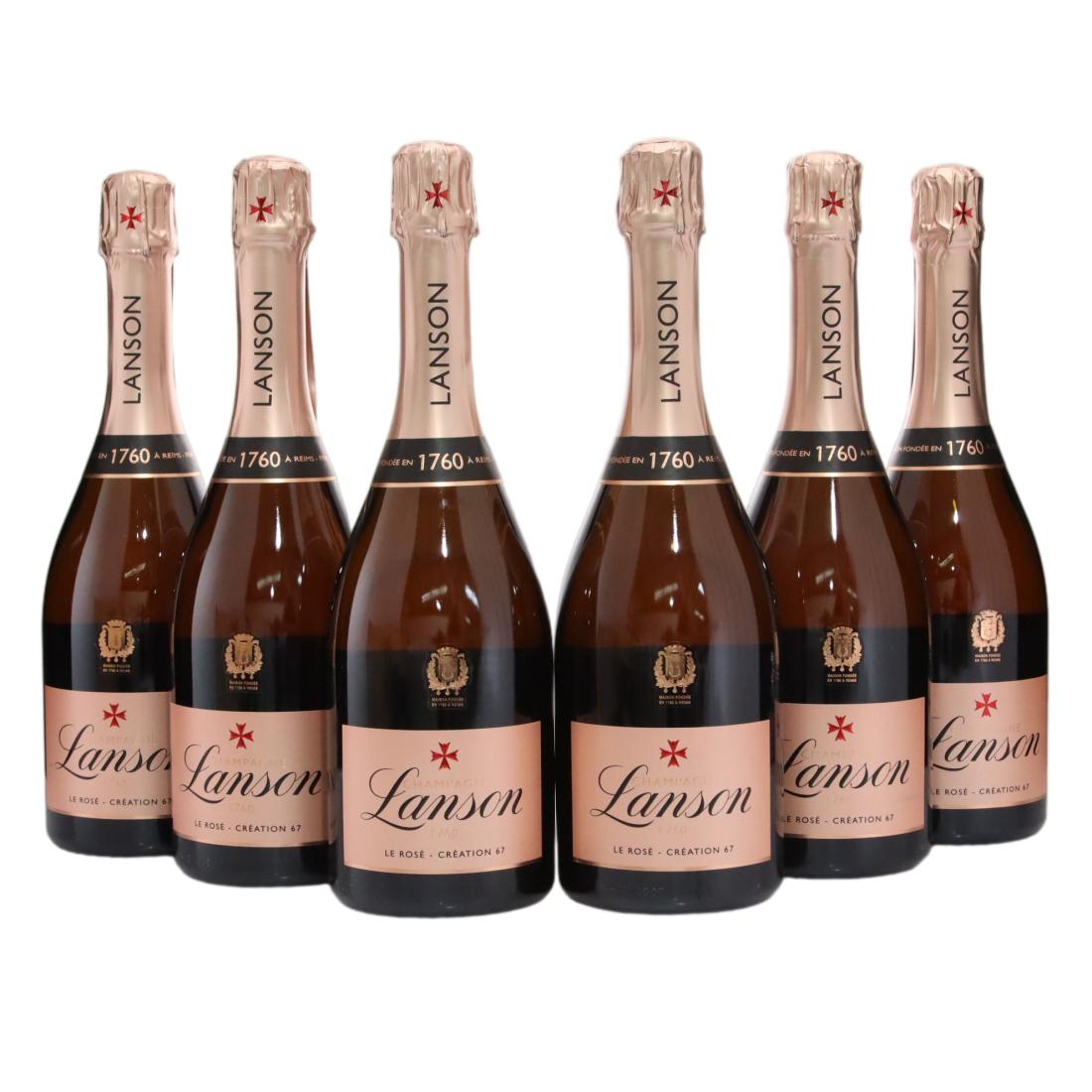 Lanson Le Rosé Creation 67 Brut Champagne x 6