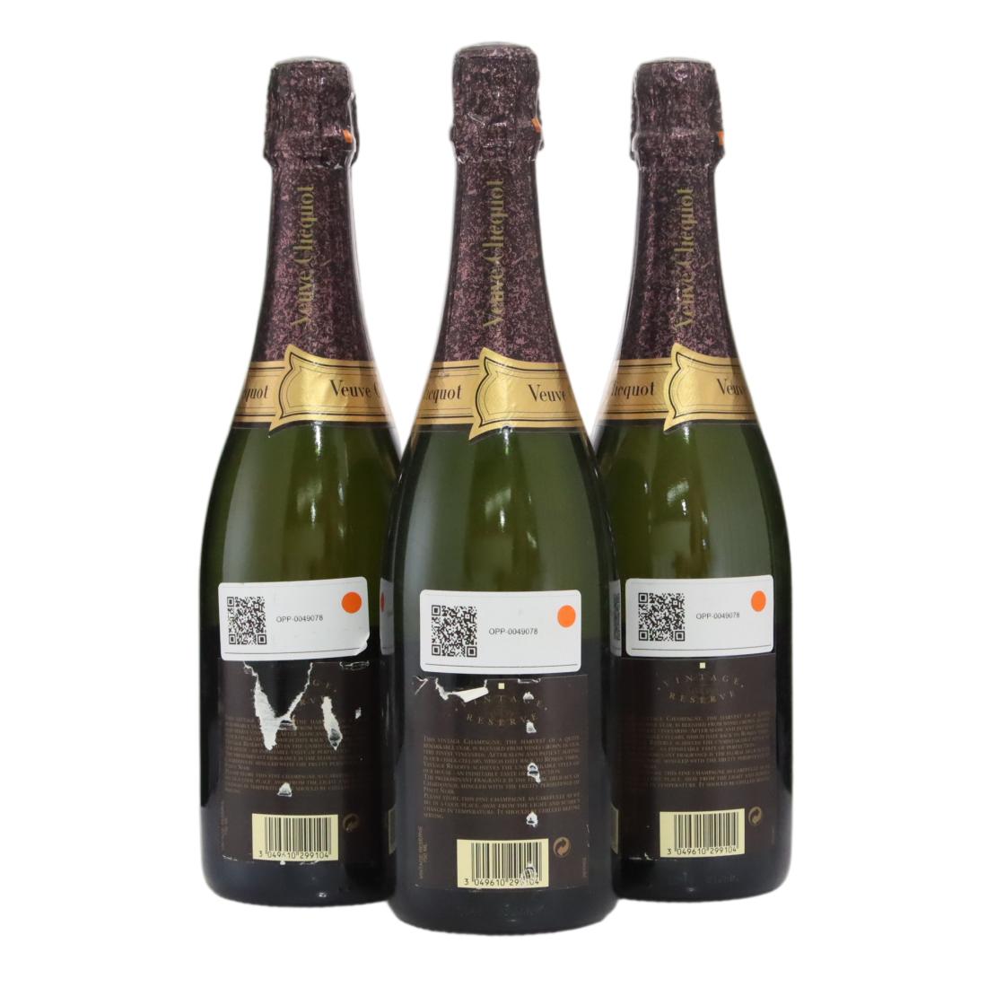 Veuve Clicquot Ponsardin 1990 Vintage Champagne x 3