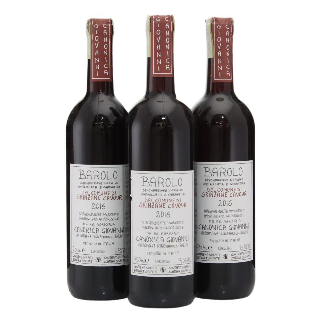 Giovanni Canonica Barolo del Comune di Grinzane Cavour 2016 x 3