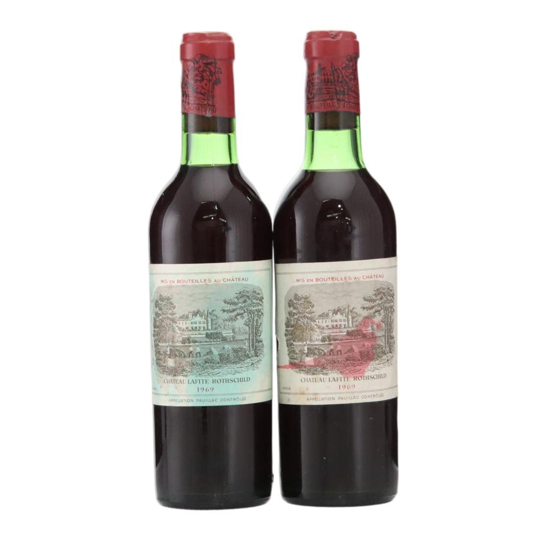 Château Lafite-Rothschild 1969 Half Bottle x 2