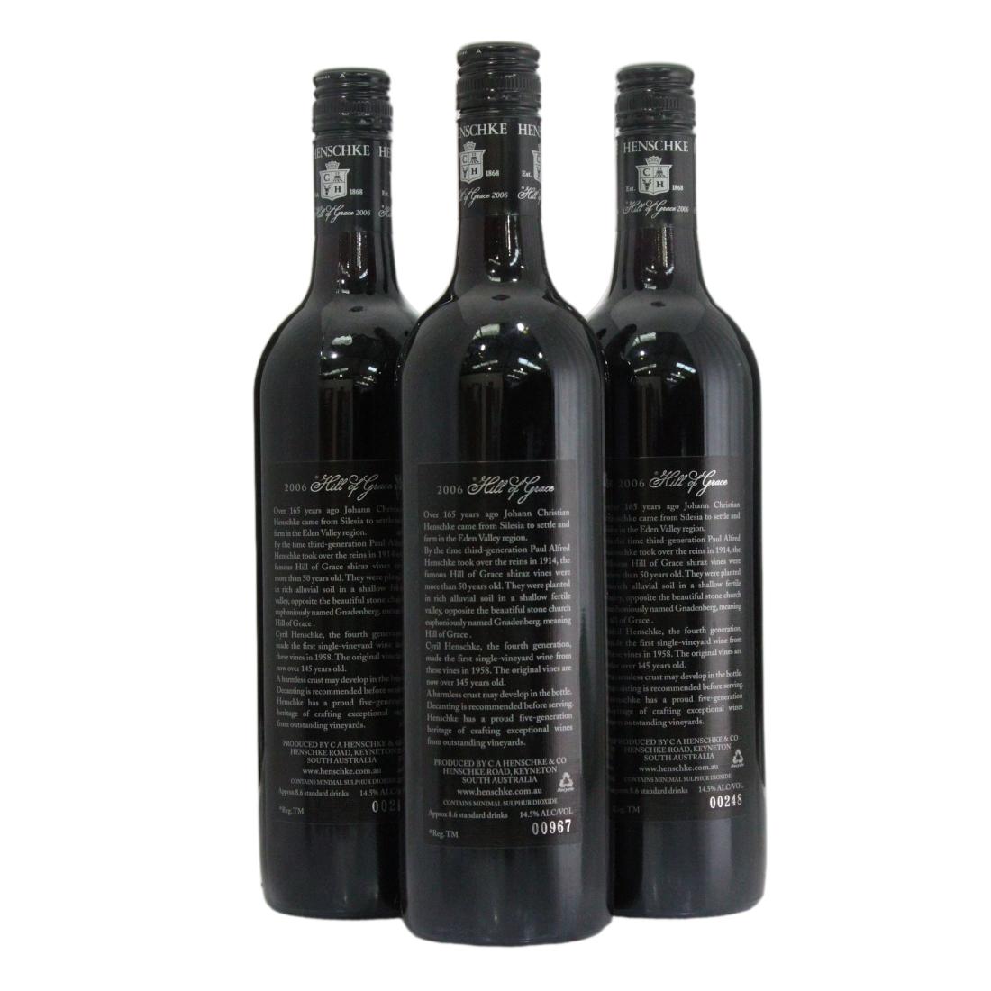 Henschke Hill Of Grace 2006 Eden Valley x 3