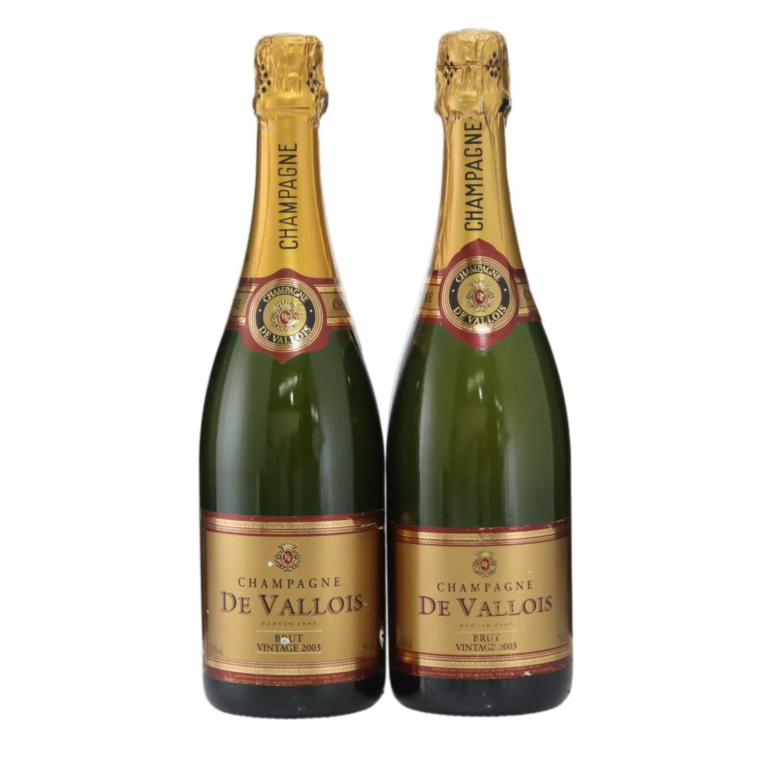 De Vallois Brut Champagne 2003 x 2