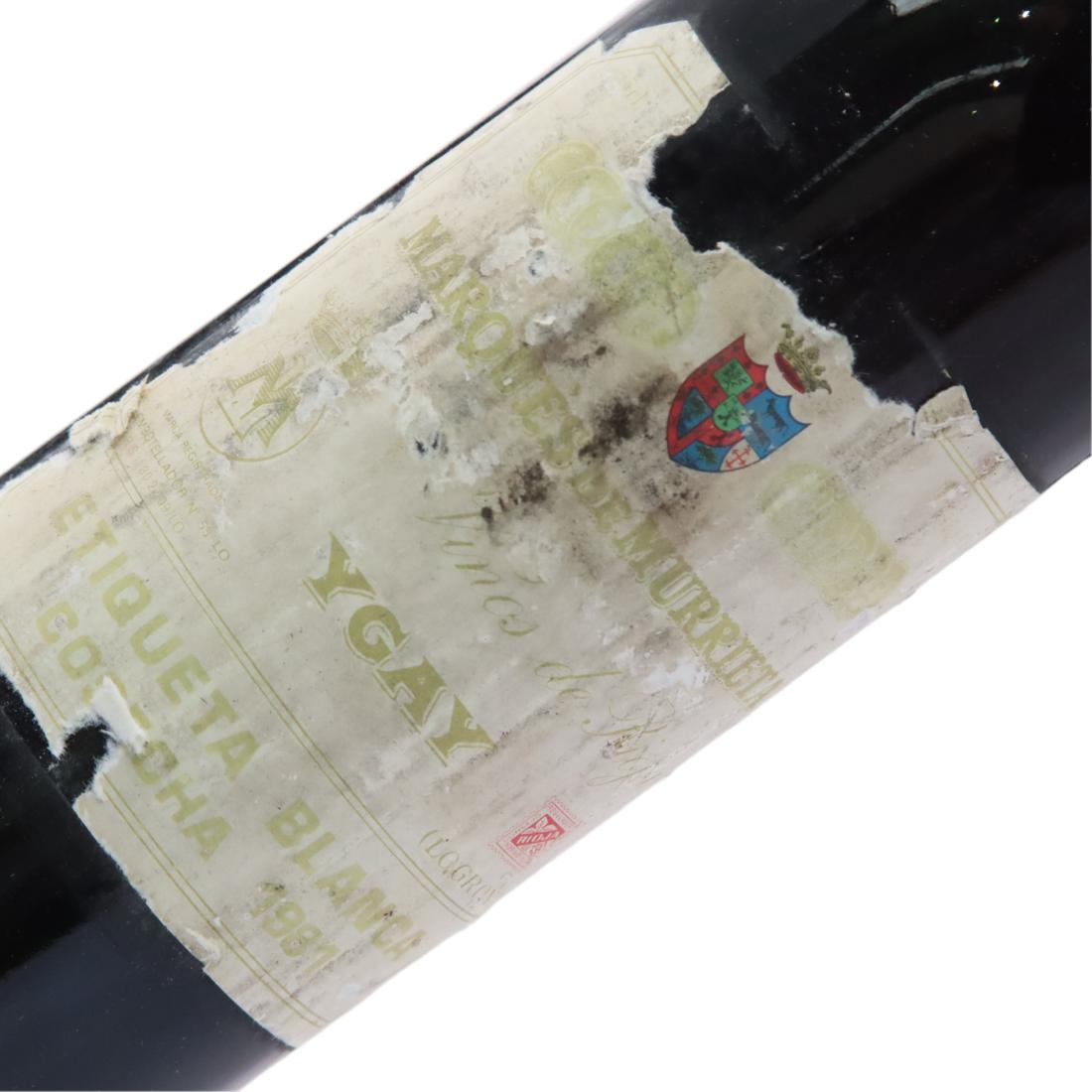 Marques de Murrieta Ygay Etiqueta Blanca 1931