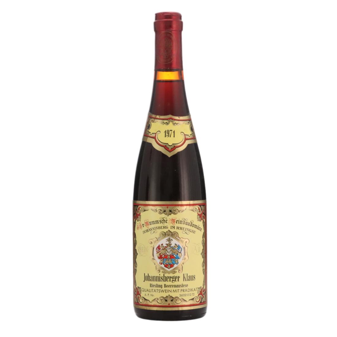 Mumm'sche Meinbaudomane Johannisberger Klaus Riesling Beerenauslese 1971