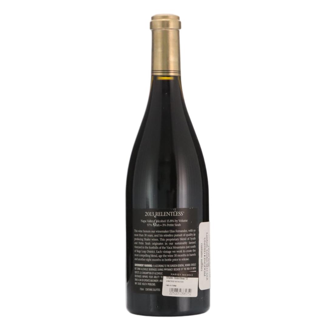 Shafer Vineyards Relentless 2013