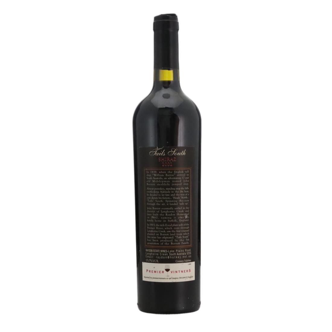 Raydon Estate Tails South 2002 Shiraz Langhorne Creek