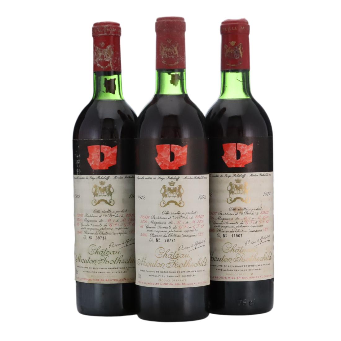 Château Mouton Rothschild 1972 x 3