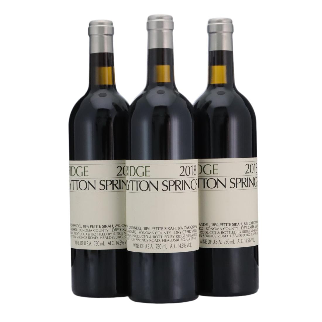 Ridge Lytton Springs Dry Creek Valley 2018 x 3