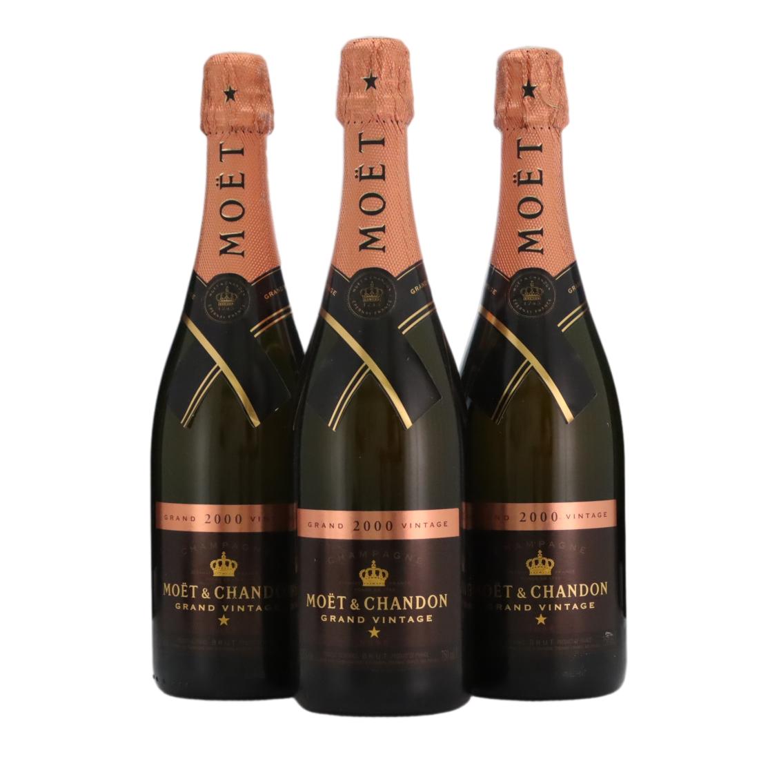 Moët & Chandon 2000 Rosé Grand Vintage Champagne x 3
