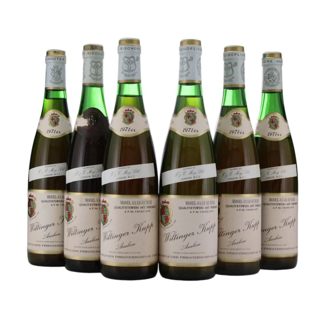 Bischöfliches Priesterseminar Trier Wiltinger Kupp Riesling Auslese 1971 x 6
