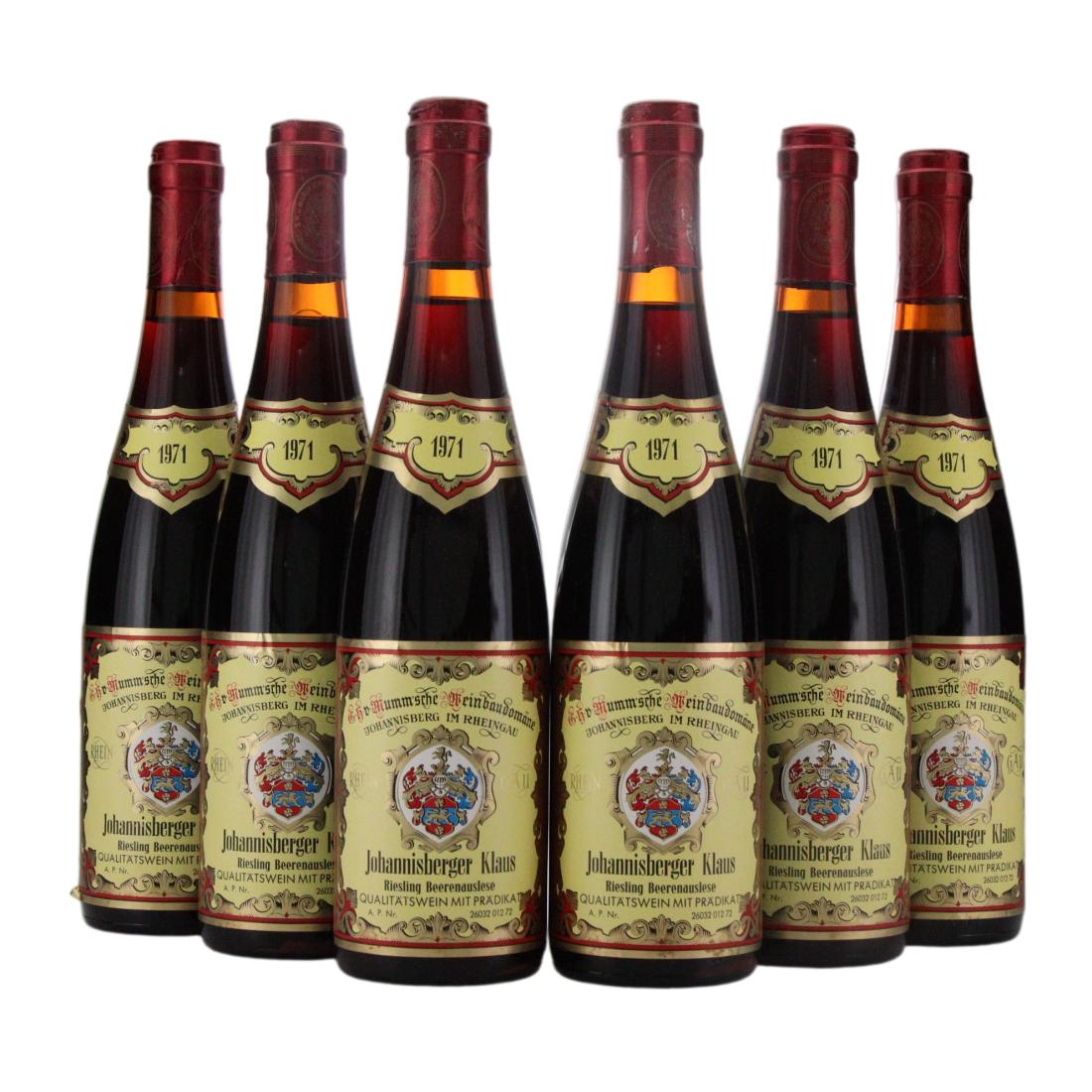 Mumm'sche Meinbaudomane Johannisberger Klaus Riesling Beerenauslese 1971 x 6