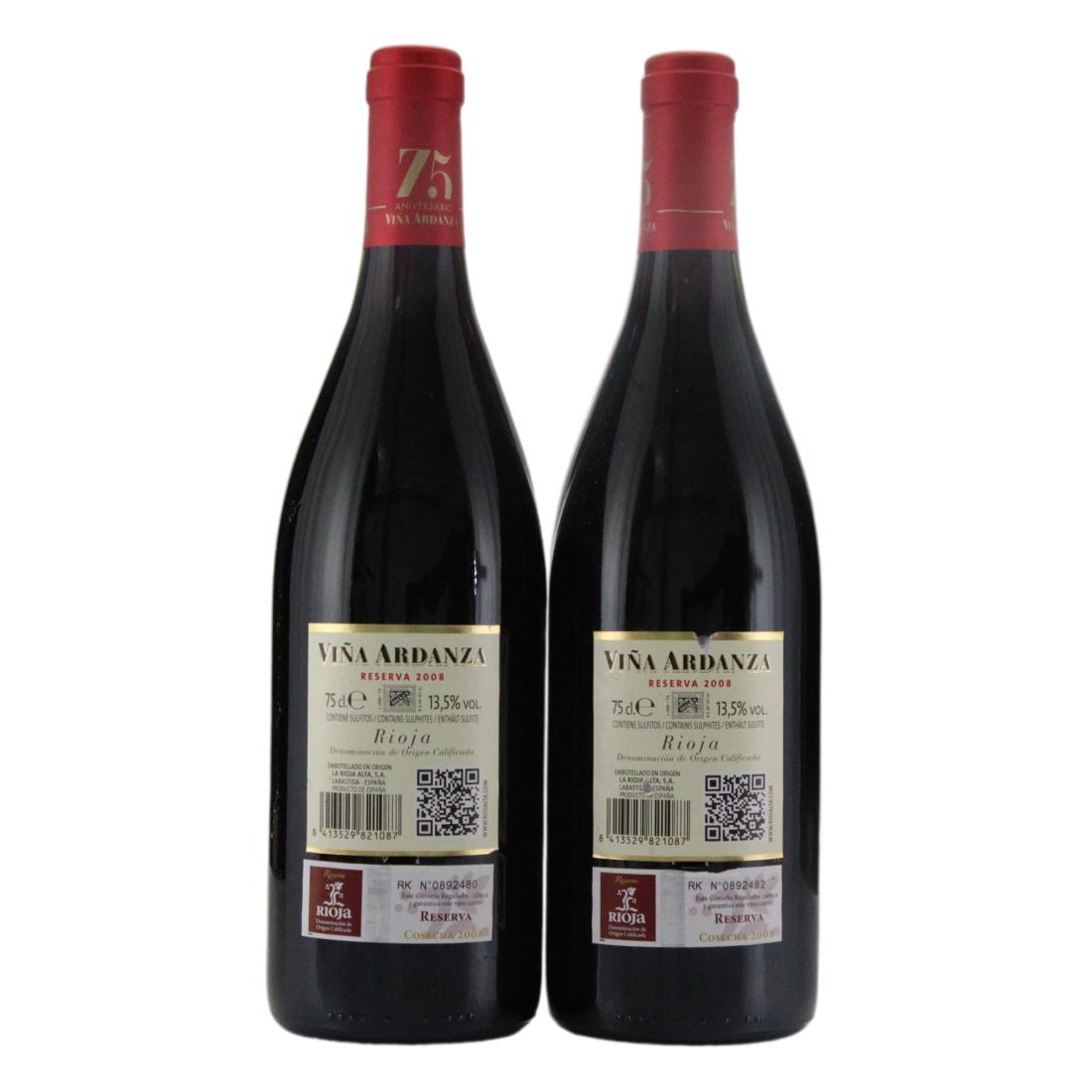 La Rioja Alta Viña Ardanza 2008 x 2