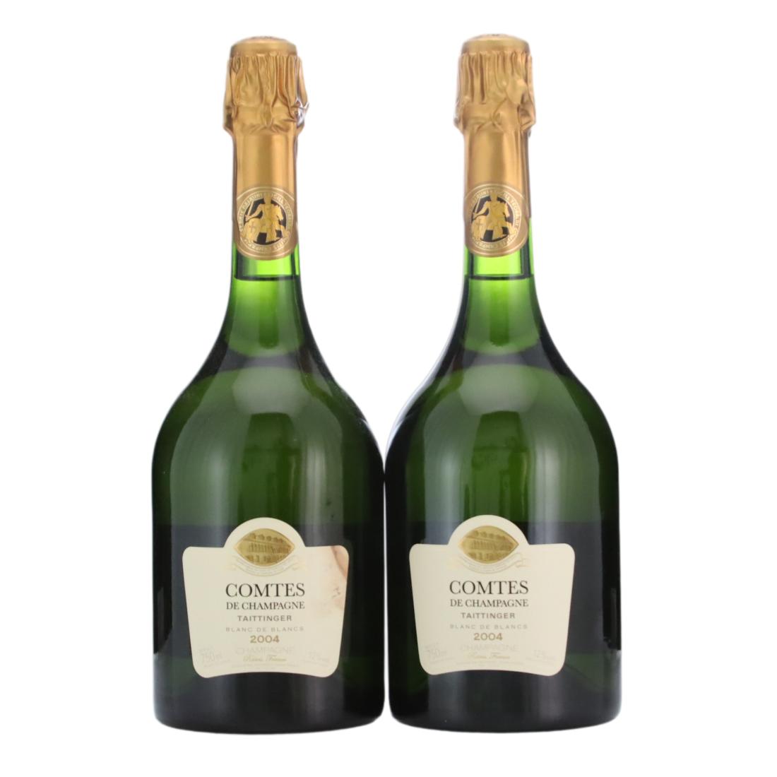 Taittinger Comtes de Champagne Blanc-de-Blancs 2004 Vintage Champagne x 2