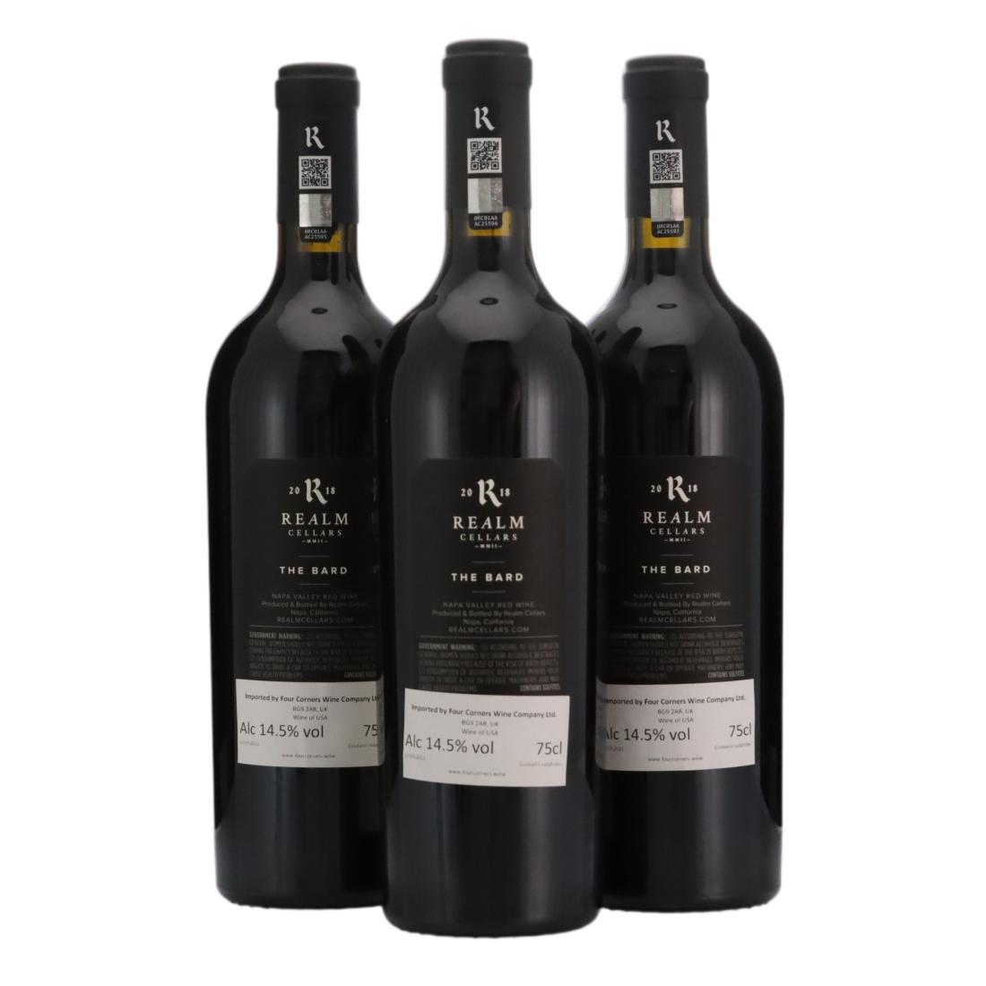 Realm Cellars The Bard 2018 x 3