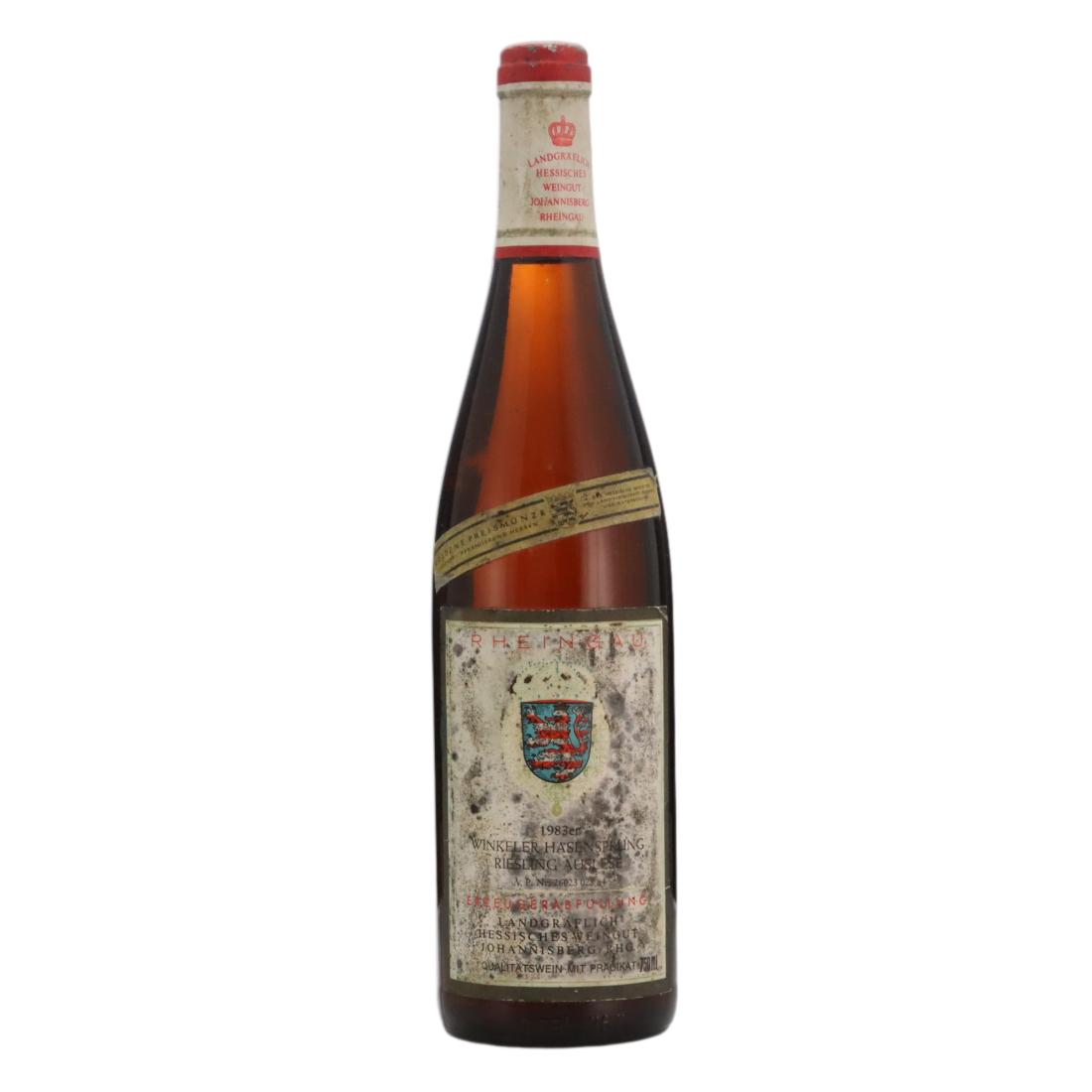 Landgraflich Hessisches Weingut Johannisberg Winkeler Hasensprung Riesling Auslese 1983