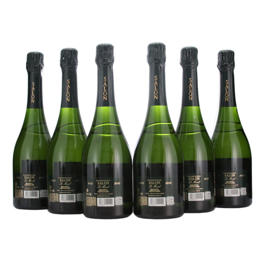 Salon Cuvee S Le Mesnil Blanc-de-Blancs Brut 2015 Vintage Champagne x 6