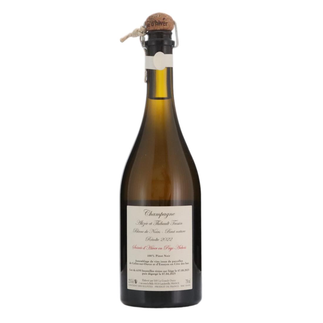 Alizee et Thibault Tassin 'Soiree d'Hiver en Pays Aubois' Blanc de Noirs Brut Nature 