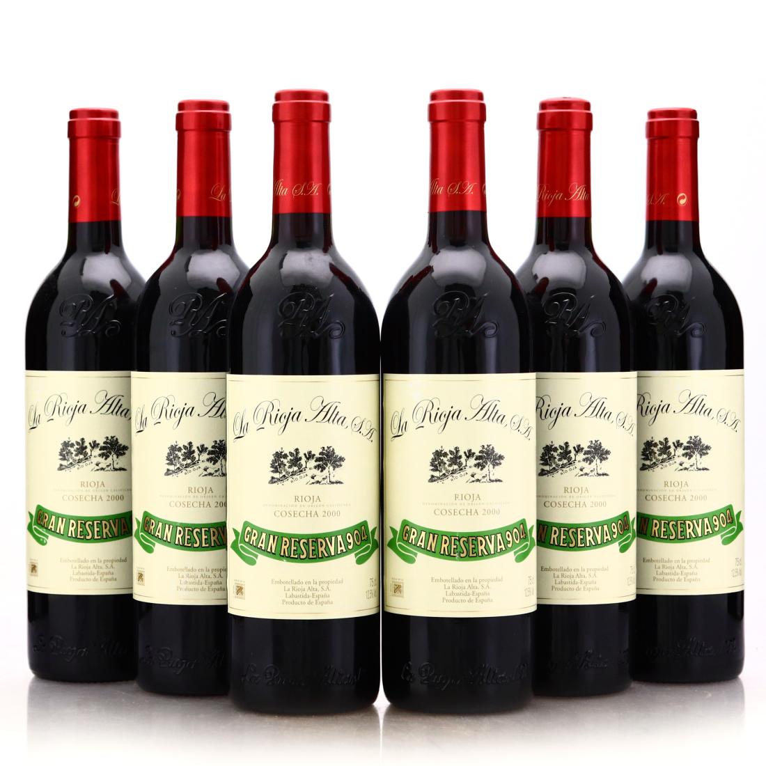 La Rioja Alta 904 2000 Rioja Gran Reserva 6x75cl