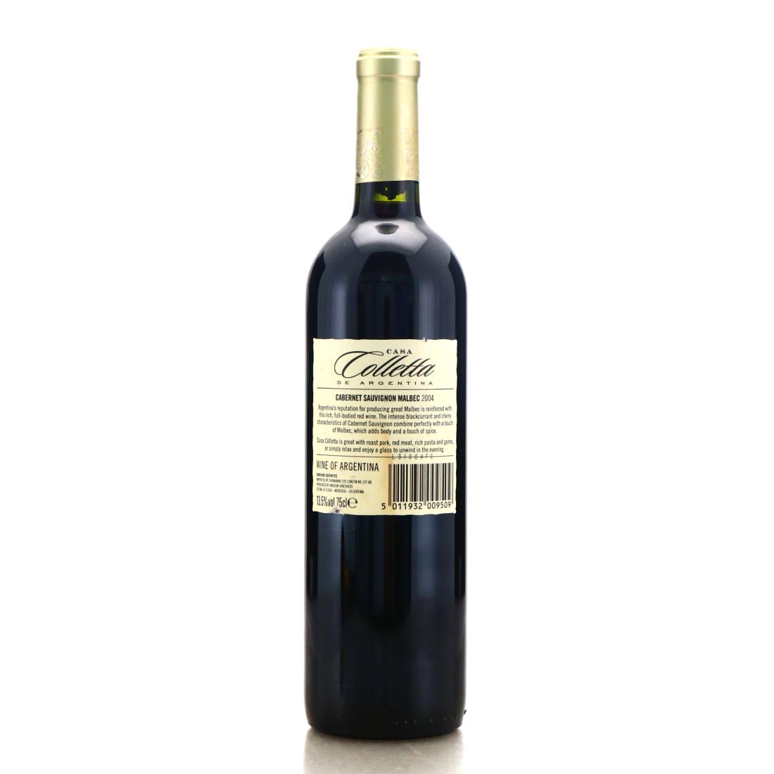 Image for Casa Colletta Cabernet Sauvignon Malbec 2004 Argentina