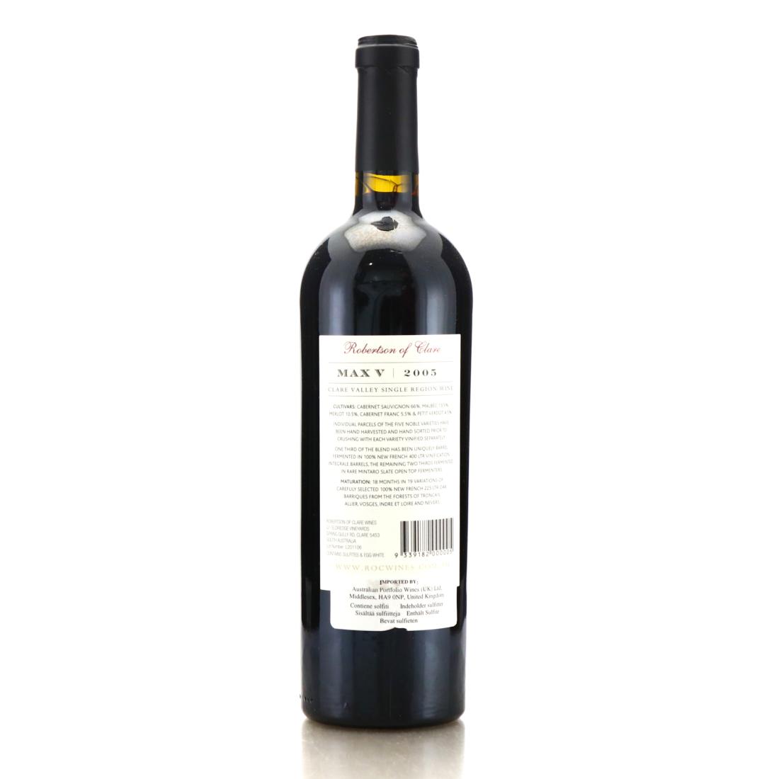 Image for Robertson of Clare Max V 2005 Clare Valley